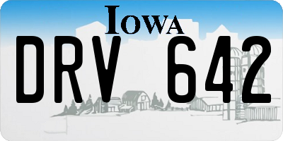 IA license plate DRV642