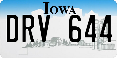 IA license plate DRV644