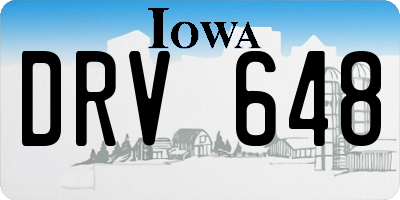 IA license plate DRV648