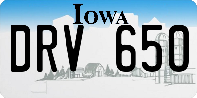 IA license plate DRV650