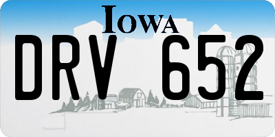IA license plate DRV652