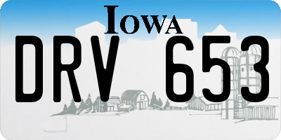 IA license plate DRV653
