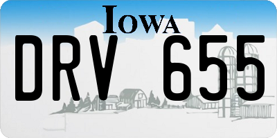 IA license plate DRV655