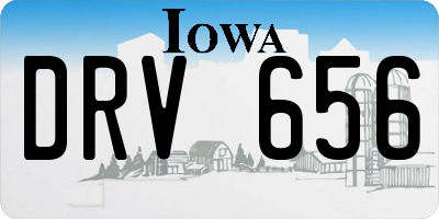 IA license plate DRV656