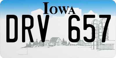 IA license plate DRV657