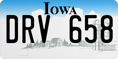 IA license plate DRV658