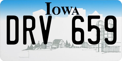 IA license plate DRV659
