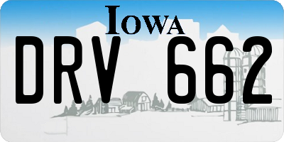 IA license plate DRV662