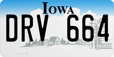 IA license plate DRV664