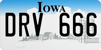 IA license plate DRV666