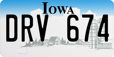 IA license plate DRV674