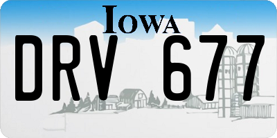IA license plate DRV677
