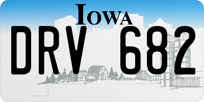 IA license plate DRV682