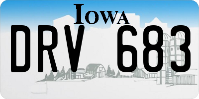 IA license plate DRV683