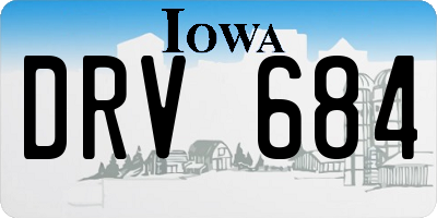 IA license plate DRV684