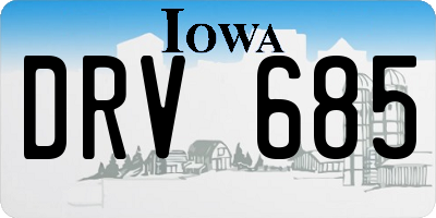 IA license plate DRV685
