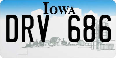 IA license plate DRV686