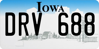 IA license plate DRV688