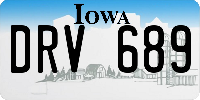 IA license plate DRV689