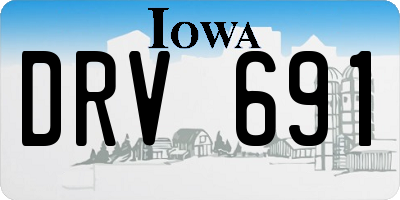 IA license plate DRV691