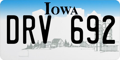 IA license plate DRV692
