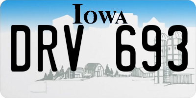 IA license plate DRV693