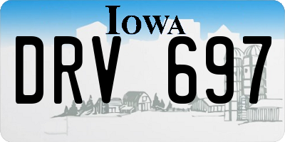 IA license plate DRV697
