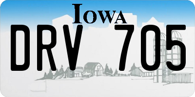 IA license plate DRV705