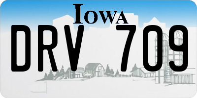 IA license plate DRV709