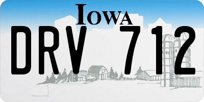 IA license plate DRV712