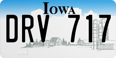 IA license plate DRV717