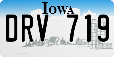 IA license plate DRV719