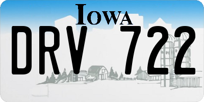 IA license plate DRV722