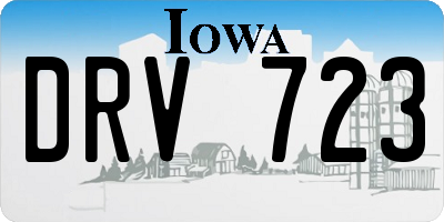 IA license plate DRV723