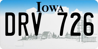 IA license plate DRV726