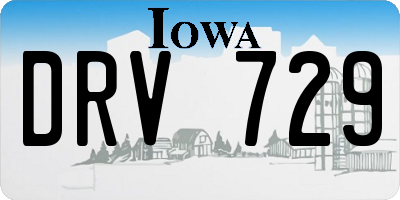 IA license plate DRV729