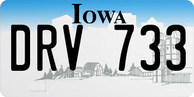 IA license plate DRV733