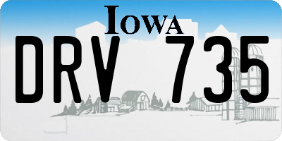 IA license plate DRV735