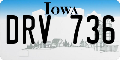 IA license plate DRV736
