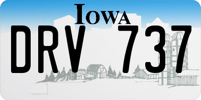 IA license plate DRV737
