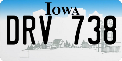 IA license plate DRV738