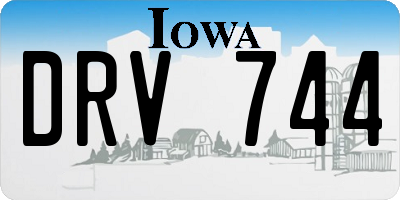 IA license plate DRV744