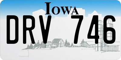 IA license plate DRV746