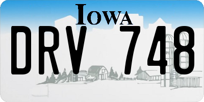 IA license plate DRV748