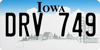 IA license plate DRV749