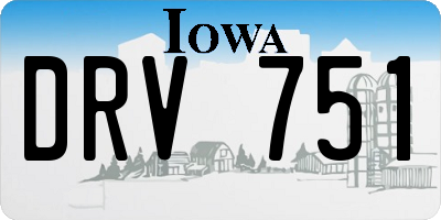 IA license plate DRV751