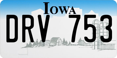 IA license plate DRV753