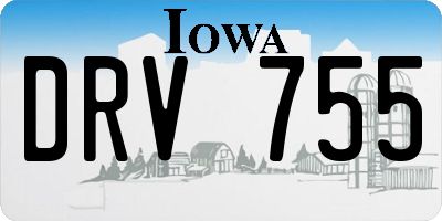 IA license plate DRV755