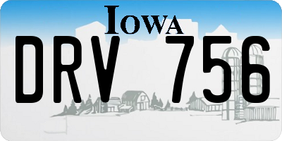 IA license plate DRV756