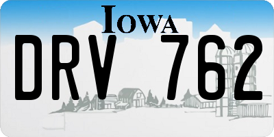 IA license plate DRV762